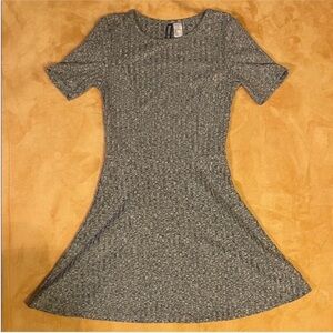 Divided Heather Grey Ribbed Mini Dress